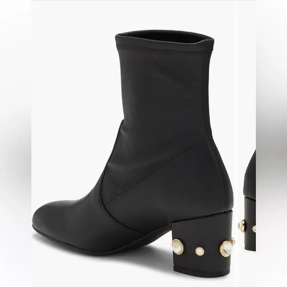 Stuart Weitzman Allshine 60 Leather Bootie in black size 7 NWT - Picture 3 of 13